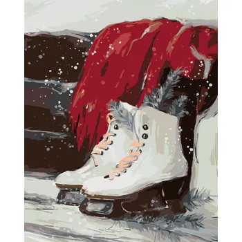 ZUTY Malování podle čísel - LEDNÍ BRUSLE Rozměr: 40x50 cm, Rámování: bez rámu a bez vypnutí plátna