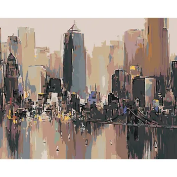 ZUTY Malování podle čísel - VĚŽÁKY VELKOMĚSTA Rozměr: 40x50 cm, Rámování: vypnuté plátno na rám