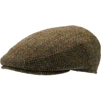 Čepice CTH Ericsson of Sweden Zimní vlněná bekovka - driver cap od CTH Ericson Spencer - Harris Tweed Green Velikost: 61 cm (XL)