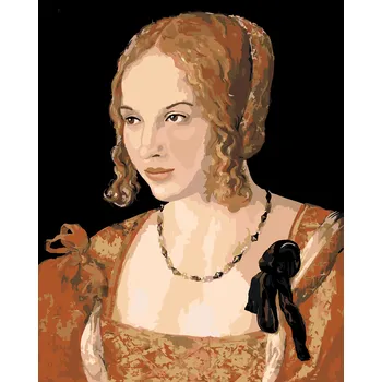 ZUTY Malování podle čísel - PORTRÉT MLADÉ BENÁTSKÉ ŽENY (ALBRECHT DÜRER) Rozměr: 40x50 cm, Rámování: bez rámu a bez vypnutí plátna