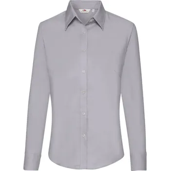 Grey lady-fit shirt Oxford Fruit Of The Loom Fruit of the Loom šedá 2462679