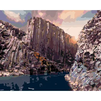 ZUTY Malování podle čísel - ÚŽASNÁ KRAJINA NA ISLANDU Rozměr: 40x50 cm, Rámování: bez rámu a bez vypnutí plátna