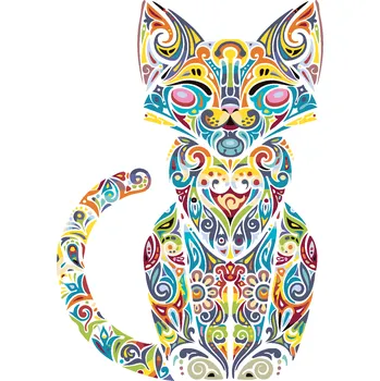 ZUTY Malování podle čísel - MANDALA KOČKA Rozměr: 40x50 cm, Rámování: vypnuté plátno na rám