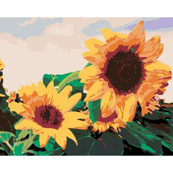 Hračka ZUTY Malování podle čísel - SLUNEČNICE I. Rozměr: 40x50 cm, Rámování: bez rámu a bez vypnutí plátna