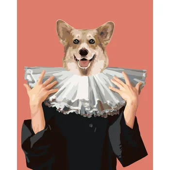 ZUTY Malování podle čísel - KRÁLOVSKÝ PES Rozměr: 40x50 cm, Rámování: vypnuté plátno na rám