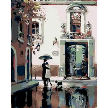 ZUTY Malování podle čísel - LOUČENÍ PŘED BRANOU Rozměr: 40x50 cm, Rámování: vypnuté plátno na rám