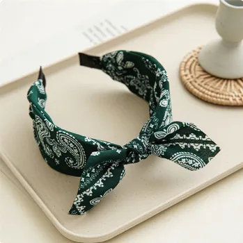 Čelenka Kvalitní dámská čelenka do vlasů s mašlí Barva: tmavě zelená