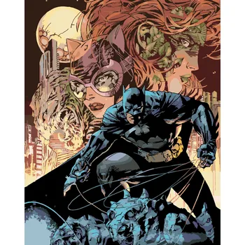 ZUTY Malování podle čísel - BATMAN, POISON IVY A CATWOMAN Rozměr: 40x50 cm, Rámování: bez rámu a bez vypnutí plátna