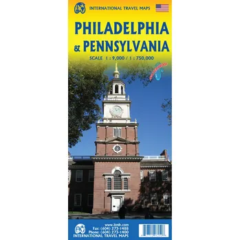 ITMB Publishing plán Philadelphia 1:10 t./ Pennsylvania 1:750 tis. ITM