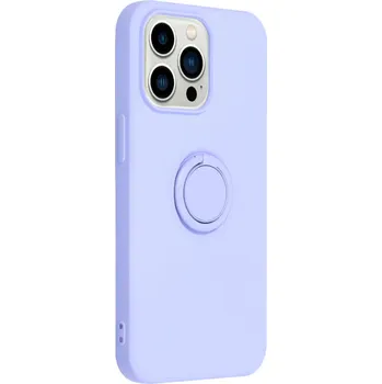Pouzdro na mobilní telefon Silicone RING Case pouzdro 3v1 pro Apple iPhone 14 PRO MAX (6,7") violet