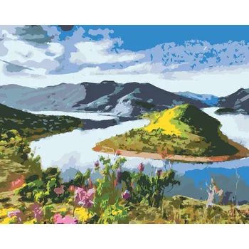 ZUTY Malování podle čísel - MEANDRY ŘEKY Rozměr: 40x50 cm, Rámování: bez rámu a bez vypnutí plátna