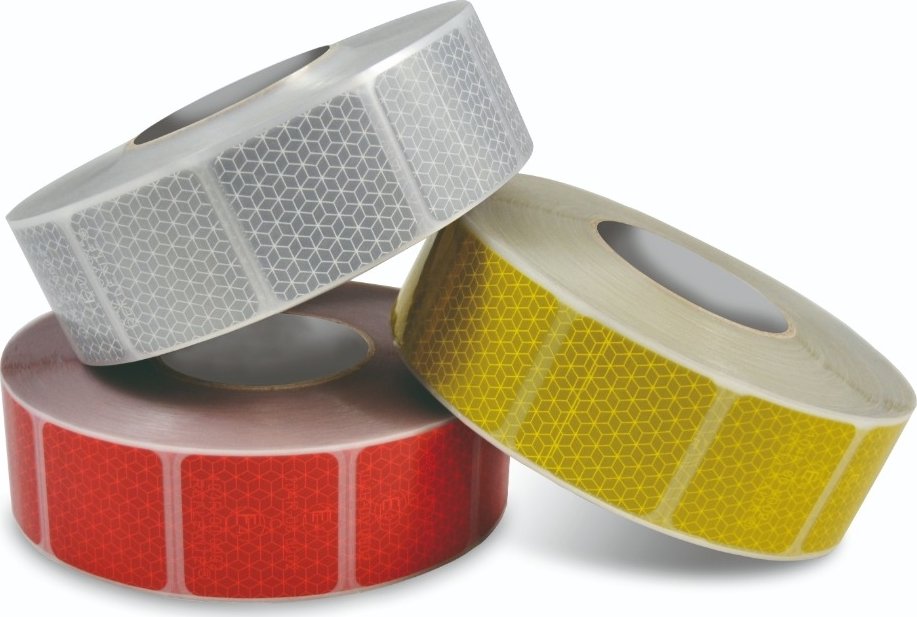 Reflexní značení nákladních vozidel a přívěsů WT-5218, nálepky – PP, červená, 50 mm × 12,5 m