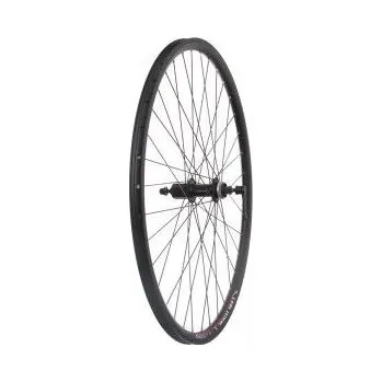 Zapletené kolo Výplet 622/28" zadní, ráfek dvoustěnný černý disk, náboj Shimano kazeta 8/9 sp centerlock