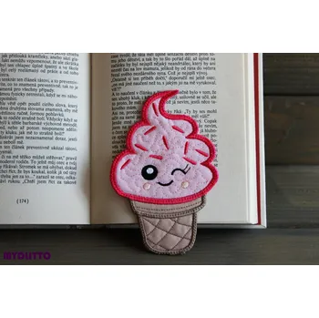 Záložka Záložka dětská - točená zmrzlina Jahodová