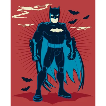 ZUTY Malování podle čísel - KRESLENÝ BATMAN Rozměr: 40x50 cm, Rámování: bez rámu a bez vypnutí plátna