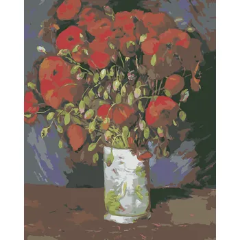 ZUTY Malování podle čísel - VÁZA S MÁKEM (VINCENT VAN GOGH) Rozměr: 40x50 cm, Rámování: bez rámu a bez vypnutí plátna