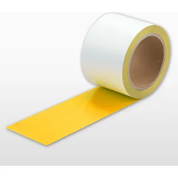 Lepicí páska Extra tenká podlahová páska WT-5429 s protiskluzovým povrchem, permanentní – fólie, žlutá, 50 mm × 10 m