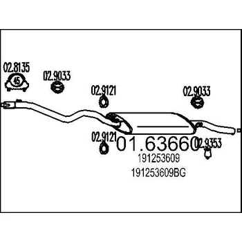 Auto-moto Zadní tlumič výfuku MTS 01.63660
