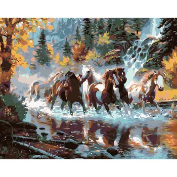 ZUTY Malování podle čísel - STÁDO STRAKÁČŮ Rozměr: 40x50 cm, Rámování: bez rámu a bez vypnutí plátna