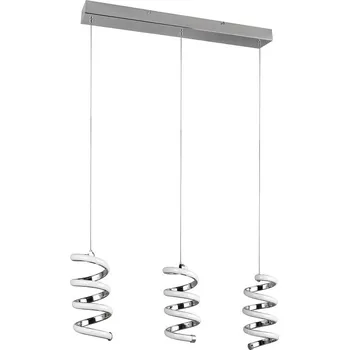 Trio Leuchten R34183106 LAOLA -Moderní LED lustr nad jídelní stůl stmívatelný vypínačem, LED 24W, 4000K, 70cm (LED moderní svítidlo nejen nad jídelní stůl a sedačku v lesklém chromu)