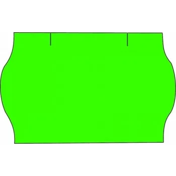 Samolepící etiketa Cenové etikety na kotoučku 25x16 mm CONTACT zaoblené - signální zelené, 36ks