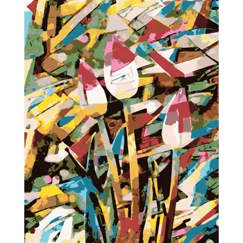 ZUTY Malování podle čísel - ABSTRAKTNÍ TULIPÁNY Rozměr: 40x50 cm, Rámování: vypnuté plátno na rám