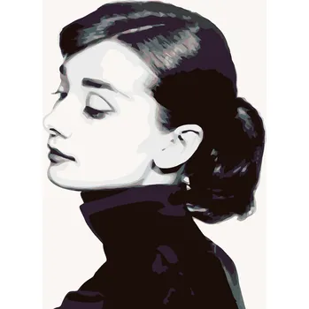 ZUTY Malování podle čísel - AUDREY HEPBURN I Rozměr: 40x50 cm, Rámování: vypnuté plátno na rám