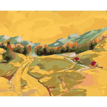 ZUTY Malování podle čísel - POHLED NA LETNÍ KRAJINU Rozměr: 40x50 cm, Rámování: bez rámu a bez vypnutí plátna