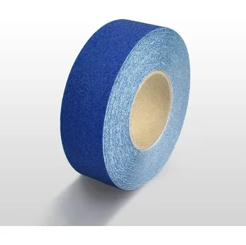 Lepicí páska Protiskluzová páska standard WT-5411 – minerální granulát v syntetické pryskyřici, modrá, 25 mm × 6 m