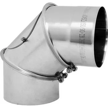 Kouřovod Kouřovod nerez koleno stavitelné čistící 200 - 90°