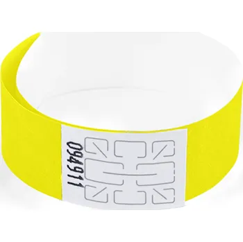 Náramek TYVEK Identifikační náramek 1,9 cm - žlutý