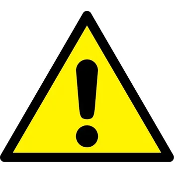 Varovné značení, obecná výstražná značka – fólie, 75×65 mm