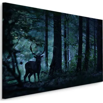 Obraz Plátno Jelen V Temném Lese II Varianta: 30x20