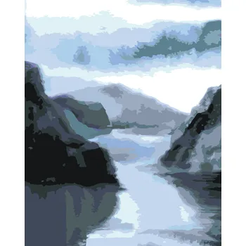 ZUTY Malování podle čísel - KRAJINA V NORSKU Rozměr: 40x50 cm, Rámování: bez rámu a bez vypnutí plátna