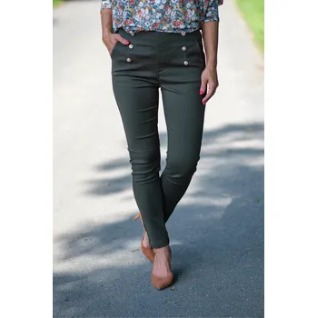 Kalhoty dámské Freesia Paris L042 barva: zelená-khaki, velikost: XL