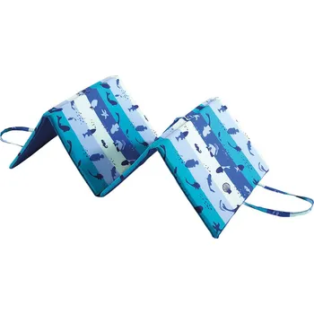 Zahradní lehátko Lehátko plážové Rybky modré 135x48 cm