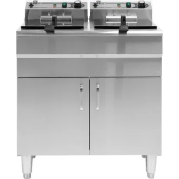 fritéza Yato Gastro Fritéza dvoukomorová 2x5000W 2x11,5l skříň, YG-04638