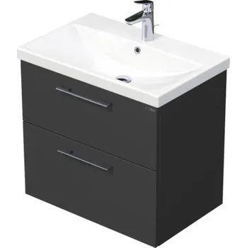 Koupelnový nábytek Koupelnová skříňka s umyvadlem Intedoor SANTE antracit matný 70 x 65 x 45 cm SA 70 2Z A3396