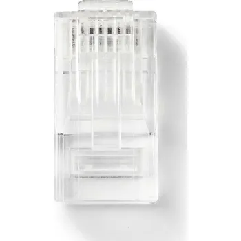 Síťový kabel Nedis Konektor RJ45 pro CAT5 UTP kabely s drátovými vodiči, 10 ks (CCGB89330TP)