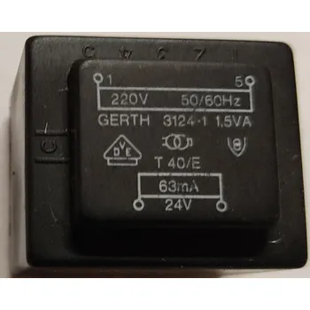 Gerth 3124-1 transformátor do DPS 1 x 230 V 1 x 24 V/AC 1,5 VA 63 mA