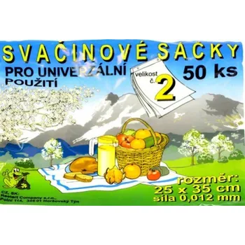 Sáček na potraviny Svačinové sáčky transparentní 25 x 35 cm - 50 ks SSV-0003