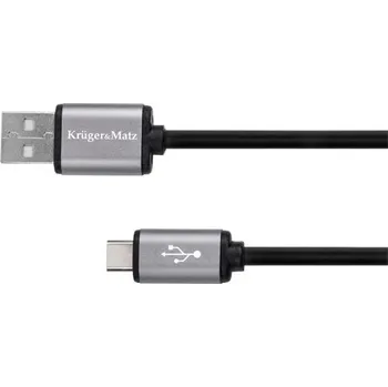 Prodlužovací kabel Kabel KRUGER a MATZ KM1240 Basic USB/USB-C 1,8m Black