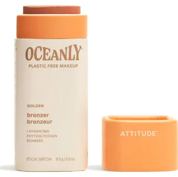 Přípravek na tvář ATTITUDE Oceanly Tuhý bronzer Golden 8,5 g