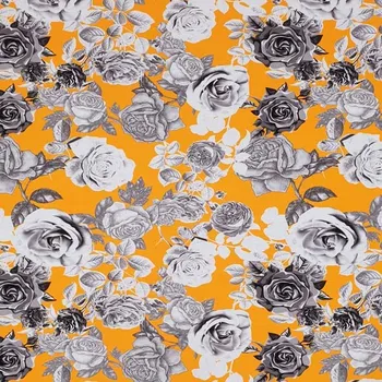 Úplet B0071 žlutý, šedé růže, š.165