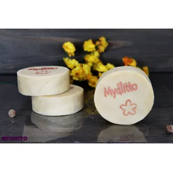 Mýdlo Heřmánkové mýdlo - kulaté (Jemné, zklidňující a čistící mýdlo vyrobené v rodinné mydlárně Mydlitto ® pro krásnou a zdravou pokožku)