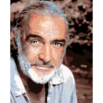ZUTY Malování podle čísel - SEAN CONNERY Rozměr: 40x50 cm, Rámování: bez rámu a bez vypnutí plátna