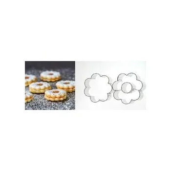 Vykrajovátko Vykrajovátko - Kytka + kytka s kolečkem - 4 cm