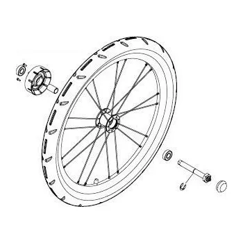 vozík za kolo Thule WHEEL ASSY LH LTE/CRS/CAB 19-X 40192448