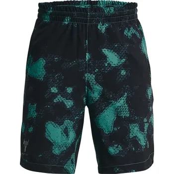 Chlapecké kraťasy Dětské sportovní kraťasy Under Armour PJT ROCK PRINTED WVN SHORT K zelené 1379006-722 - YXS | UK 12 | US 13
