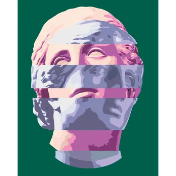 ZUTY Malování podle čísel - BAREVNÁ ANTICKÁ SOCHA Rozměr: 40x50 cm, Rámování: vypnuté plátno na rám